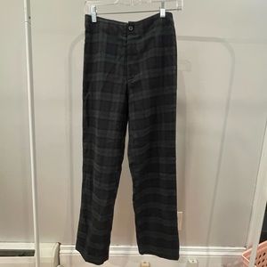 Brandy Melville Plaid Pants | Green/Blue | Size 25